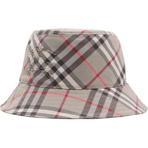 Burberry cappello bucket a quadri - grigio