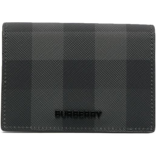 Burberry portafoglio con logo - grigio