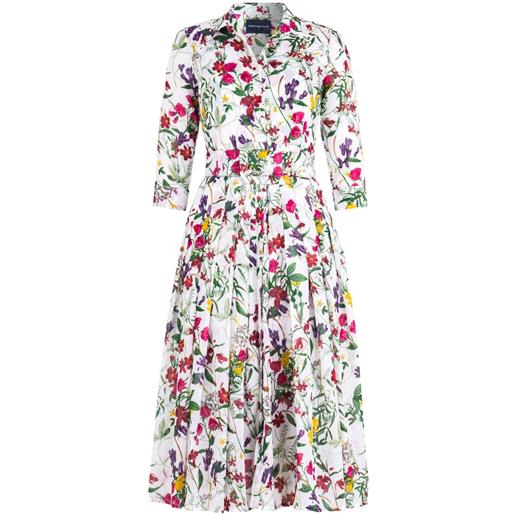 Samantha Sung abito midi audrey a fiori - bianco