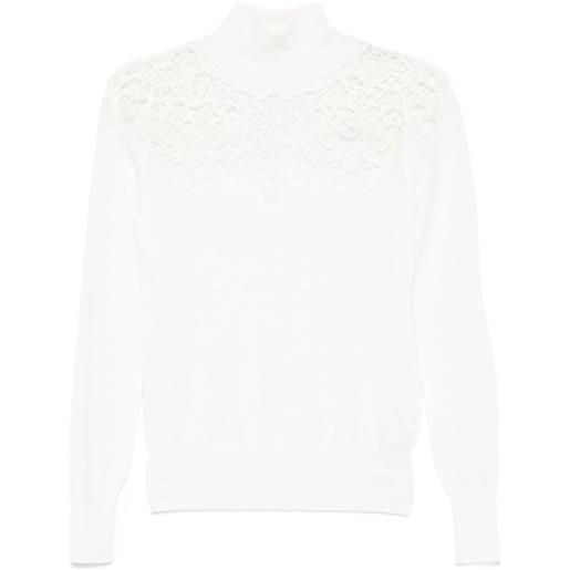 Ermanno Scervino maglione a collo alto - bianco