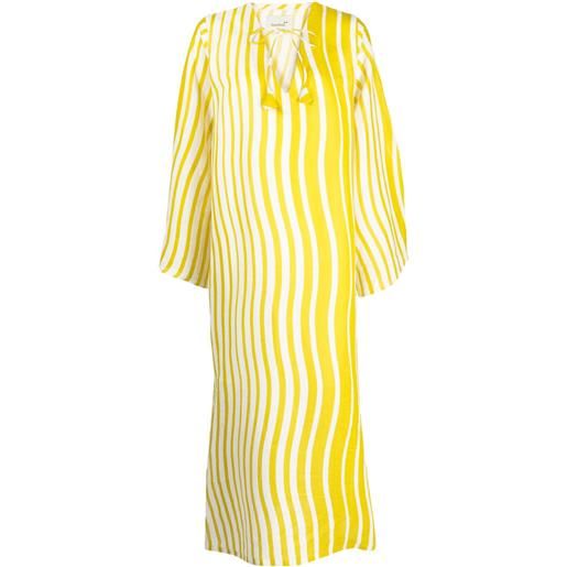 Bambah caftano a righe sicily - giallo