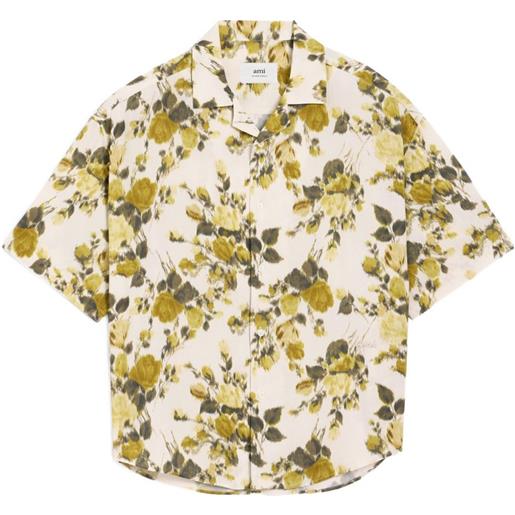 AMI Paris camicia a fiori ami a maniche corte - toni neutri