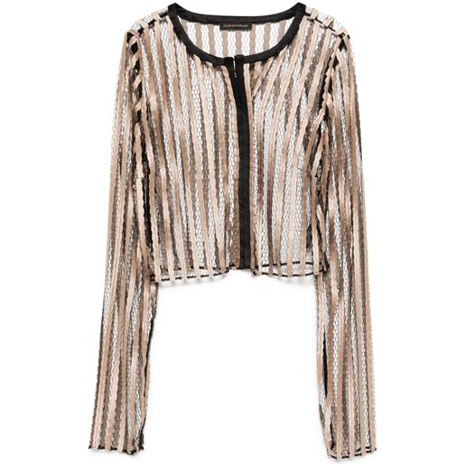 Kiki de Montparnasse top rayee - marrone