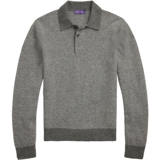 Ralph Lauren Purple Label polo in cashmere - grigio