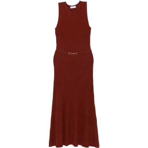 Gabriela Hearst abito in maglia a coste - marrone