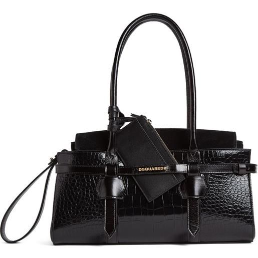 DSQUARED2 borsa tote in pelle - nero