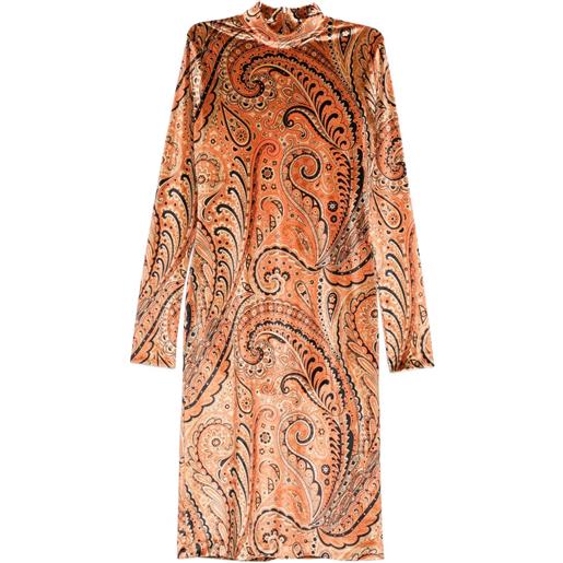 ETRO abito midi con stampa paisley - toni neutri