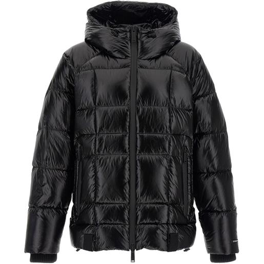 DSQUARED2 piumino trapuntato con cappuccio - nero