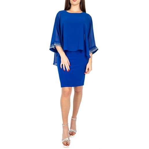 Frank Lyman-abito con mantella e strass-bluette