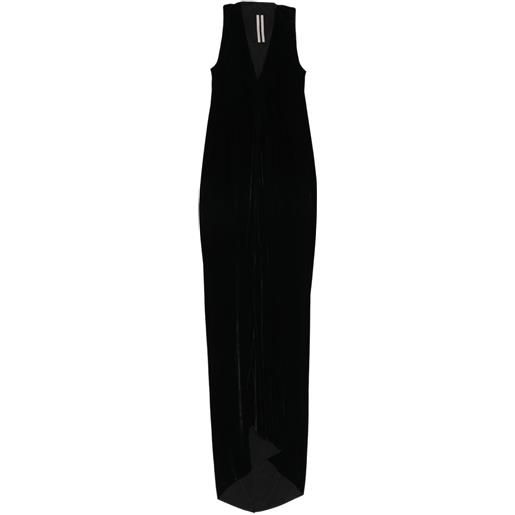 Abito Midi In Velluto Aderente Con Maniche Lunghe, Scollo A V E Glitter - Nero Scintillante, Vestibilità Slim, Elegante Per Cocktail, Matrimoni E Feste Di Natale