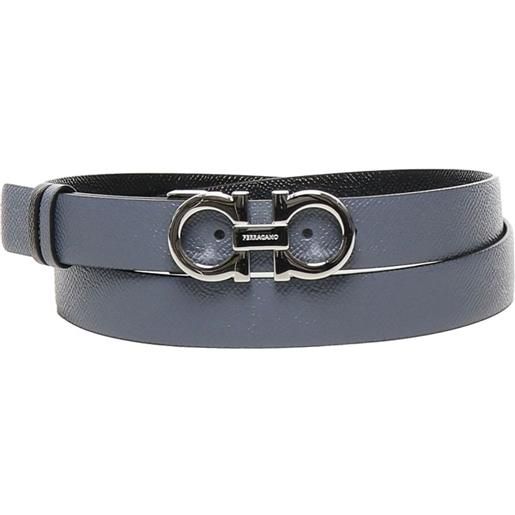 Ferragamo cintura reversibile gancini - nero