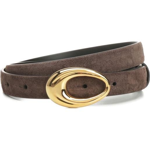 KHAITE cintura con fibbia ovale - marrone