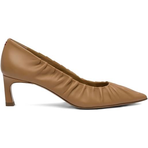 Halmanera pumps a punta 55mm - marrone