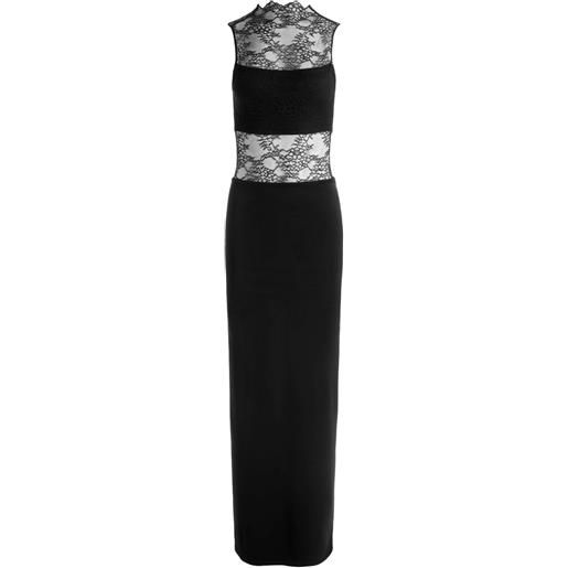 alice + olivia abito lungo nichol a fascia - nero