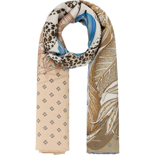 Ferragamo foulard leopardato in seta - toni neutri