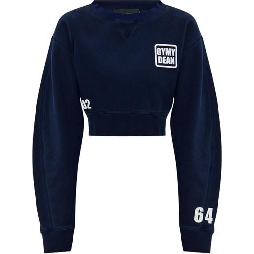 DSQUARED2 felpa con ricamo - blu