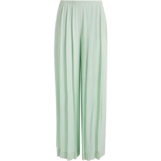 alice + olivia pantaloni jenna a gamba ampia - verde