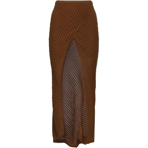 Charo Ruiz Ibiza gonna eris con spacco laterale - marrone
