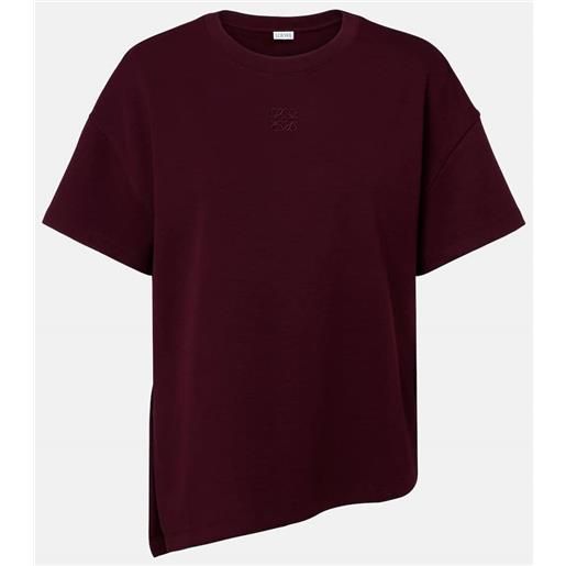 Loewe t-shirt asimmetrica anagram in misto cotone