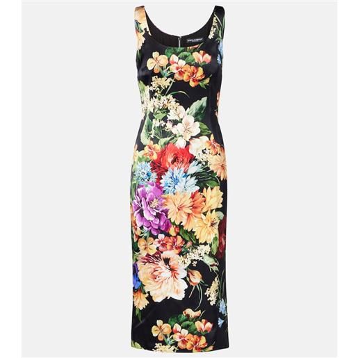 ワンピース DOLCE & GABBANA ABITO SMANICATO IN POPELINE STAMPA FIORI Dolce & Gabbana Abito smanicato in popeline a fiori