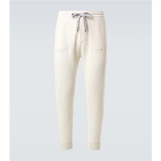 Brunello Cucinelli pantaloni sportivi in misto cashmere