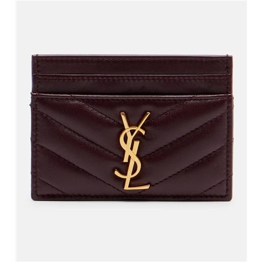 Saint Laurent portacarte cassandre in pelle matelassã©