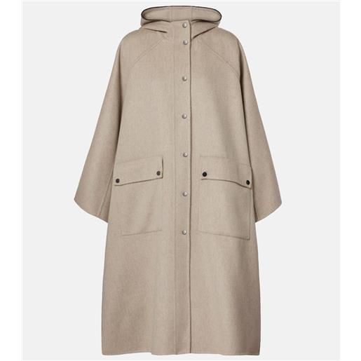 Brunello Cucinelli mantella in cashmere con cappuccio