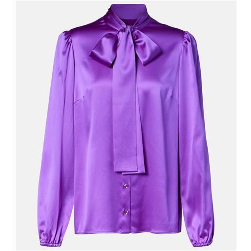 Dolce&Gabbana blusa in raso di misto seta