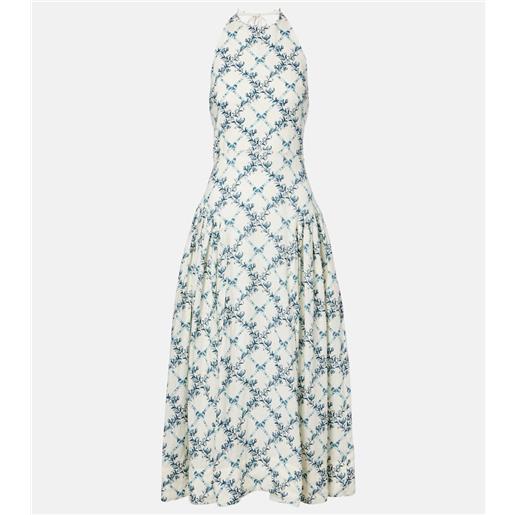 Agua by Agua Bendita abito midi in balsa in lino