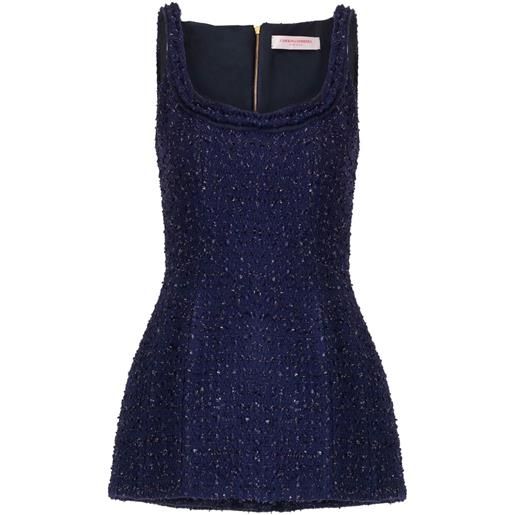 Carolina Herrera top in tweed - blu