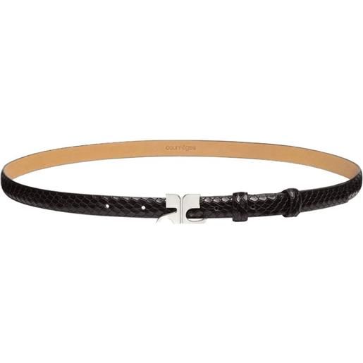 Courrèges cintura viper in pelle - nero