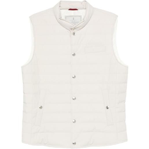 Brunello Cucinelli gilet trapuntato - toni neutri