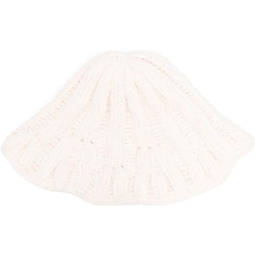 MM6 Maison Margiela cappello bucket a coste - toni neutri