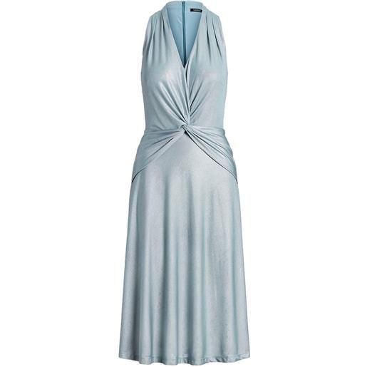 Polo Ralph Lauren abito azzurro elegante in jersey laminato
