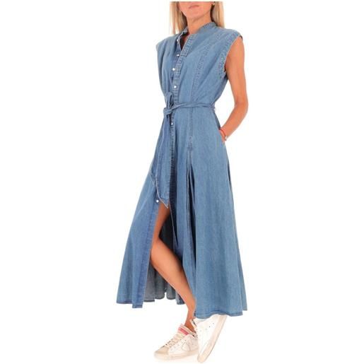 Polo Ralph Lauren chemisier a trapezio in denim con cintura