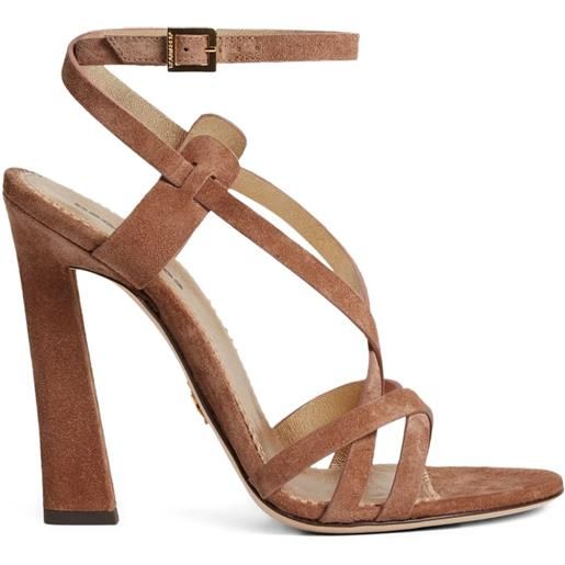 DSQUARED2 sandali con tacco e cinturini - marrone