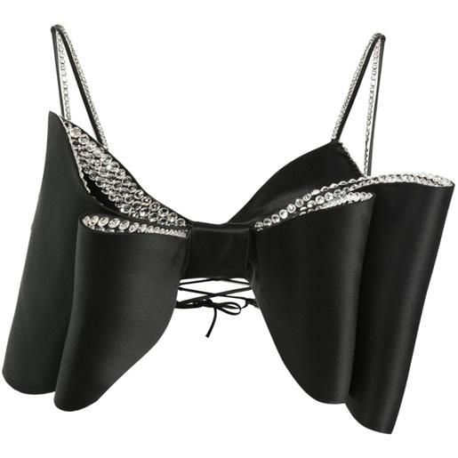 MACH & MACH top con fiocco - nero