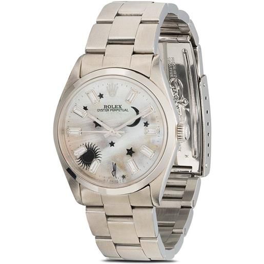 Jacquie Aiche orologio rolex oyster perpetual personalizzato - argento