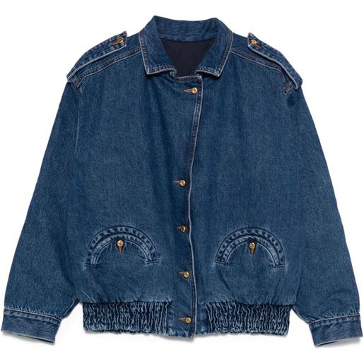 Blazé Milano giacca denim con tasche elasticizzate - blu