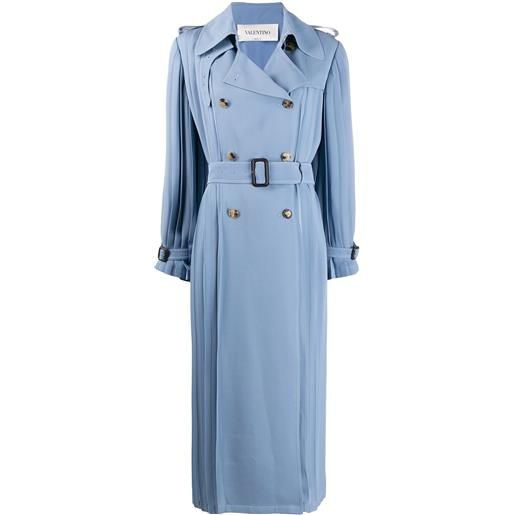 Valentino Garavani trench plissettato - blu
