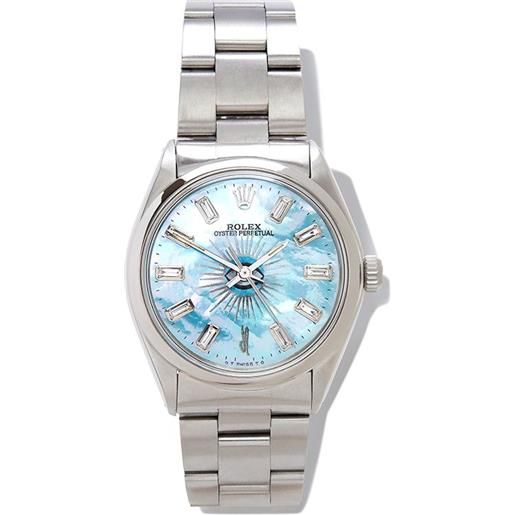 Jacquie Aiche orologio rolex oyster perpetual 34mm personalizzato - blu