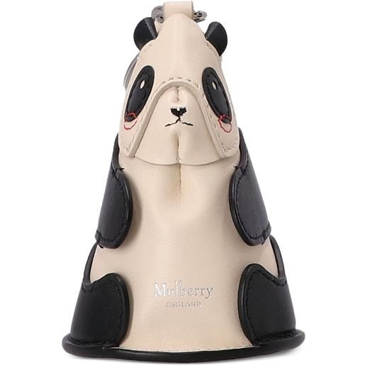 Mulberry portachiavi in pelle a forma di panda - toni neutri