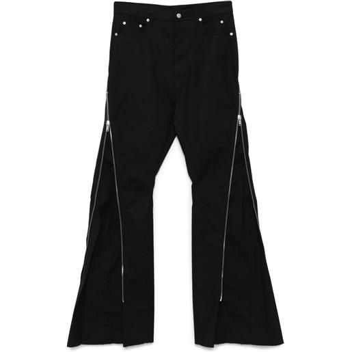 Rick Owens pantaloni svasati con zip - nero