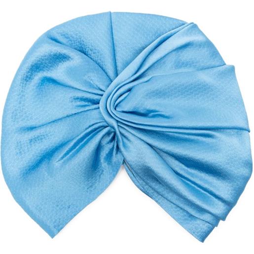 Jennifer Behr turbante in raso - blu