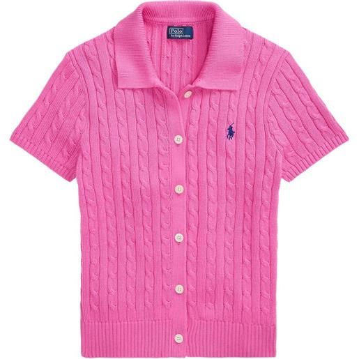 Polo Ralph Lauren top in maglia a maniche corte - rosa