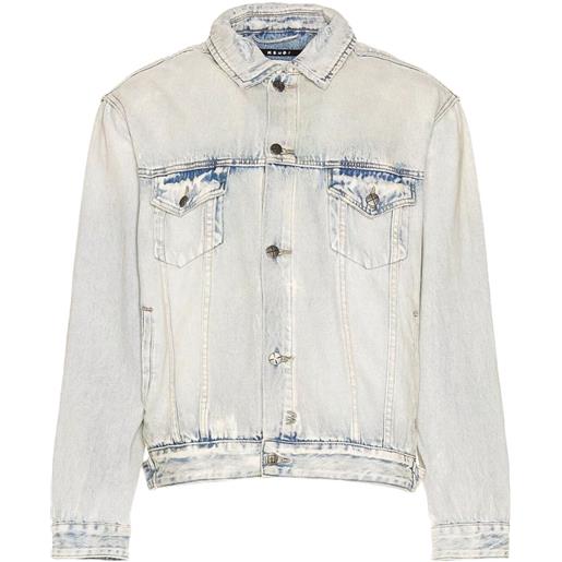 Ksubi giacca denim oh g phase out stencil - blu