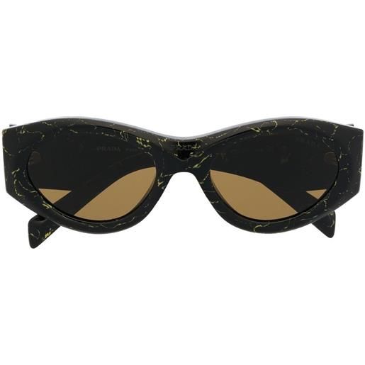 Prada Eyewear occhiali da sole con placca logo - nero