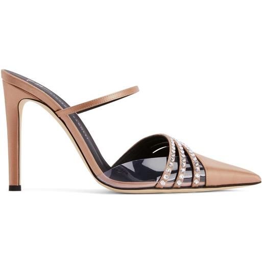 Giuseppe Zanotti pumps audrine con cristalli 110mm - toni neutri