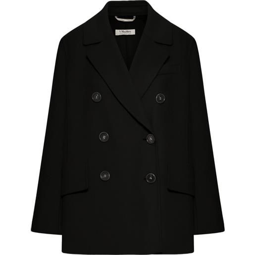 'S Max Mara completo doppiopetto in lana - nero