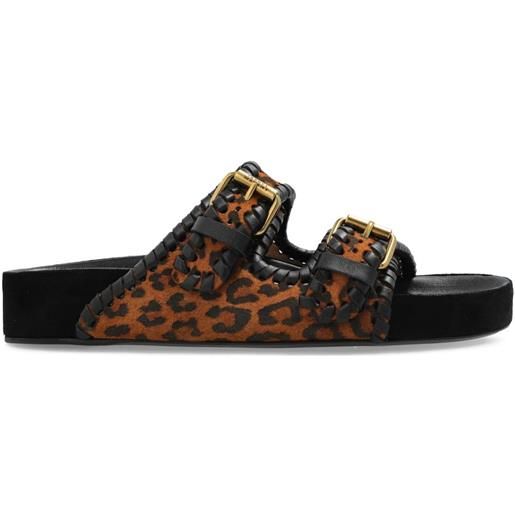 ISABEL MARANT sandali lennyo leopardati - arancione